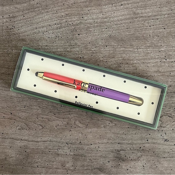 Kate Spade Thoughts On Her Sleeve Ballpoint Pen - Picture 1 of 7